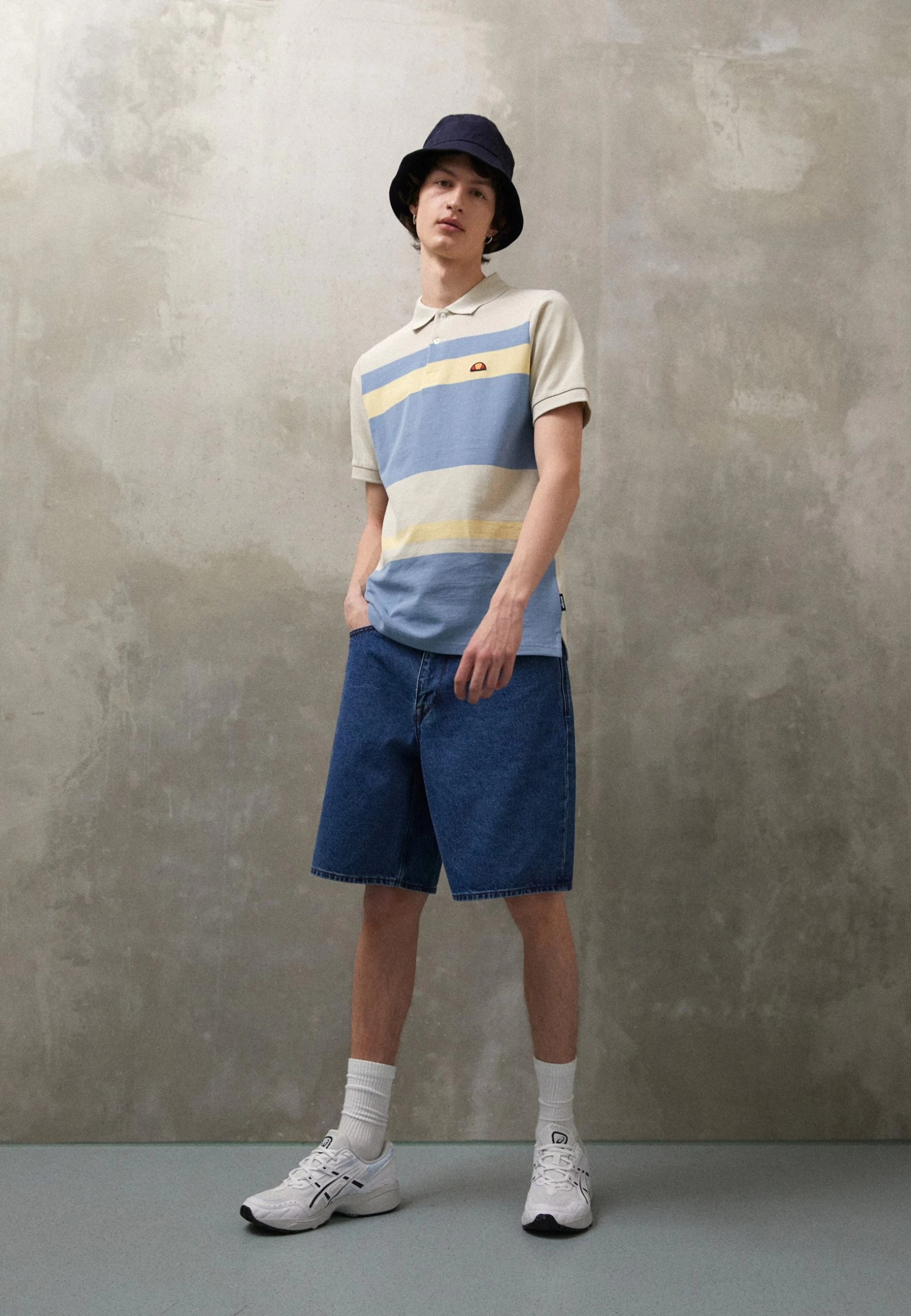 Ellesse Damia - Polo Shirt - Beige/Blue - Image 2