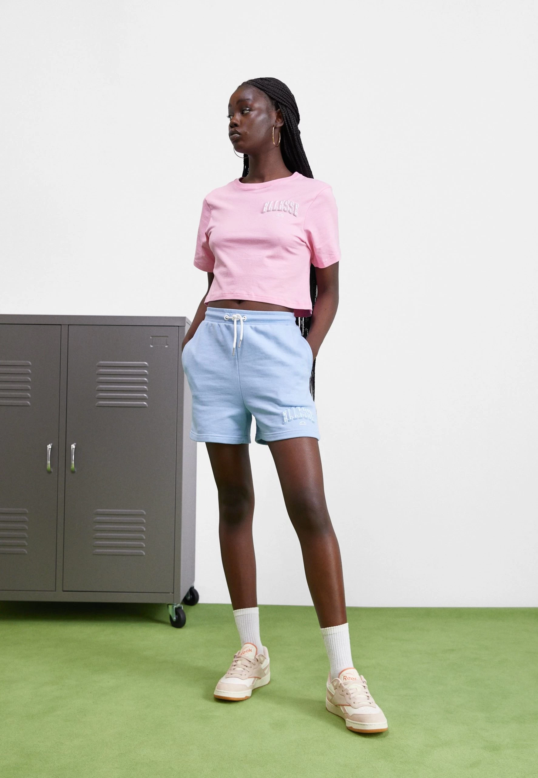 Ellesse Beneventi Crop - Print T-Shirt - Pink - Image 2