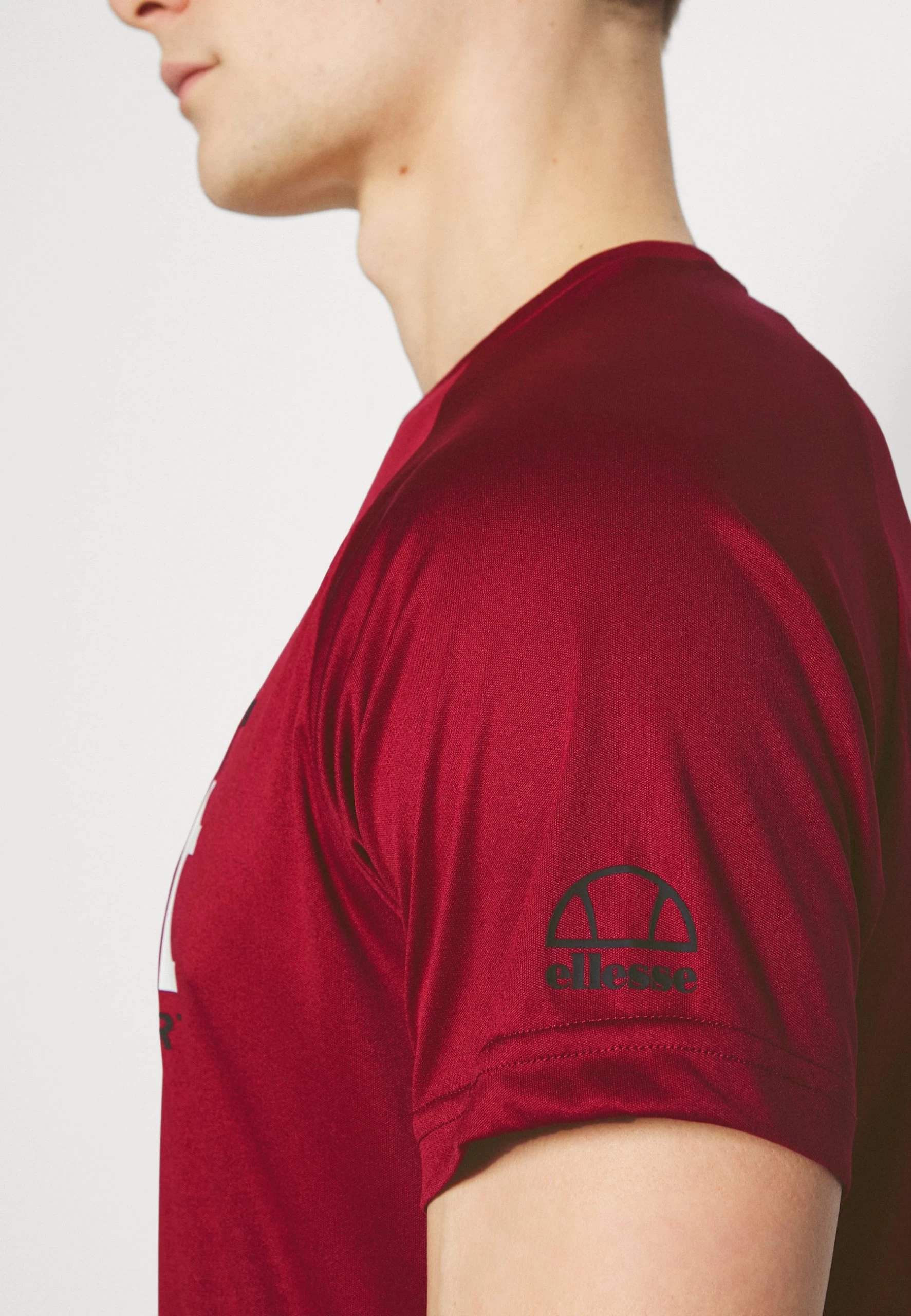 Ellesse Ondata Tee - Print T-Shirt - Burgundy - Image 4