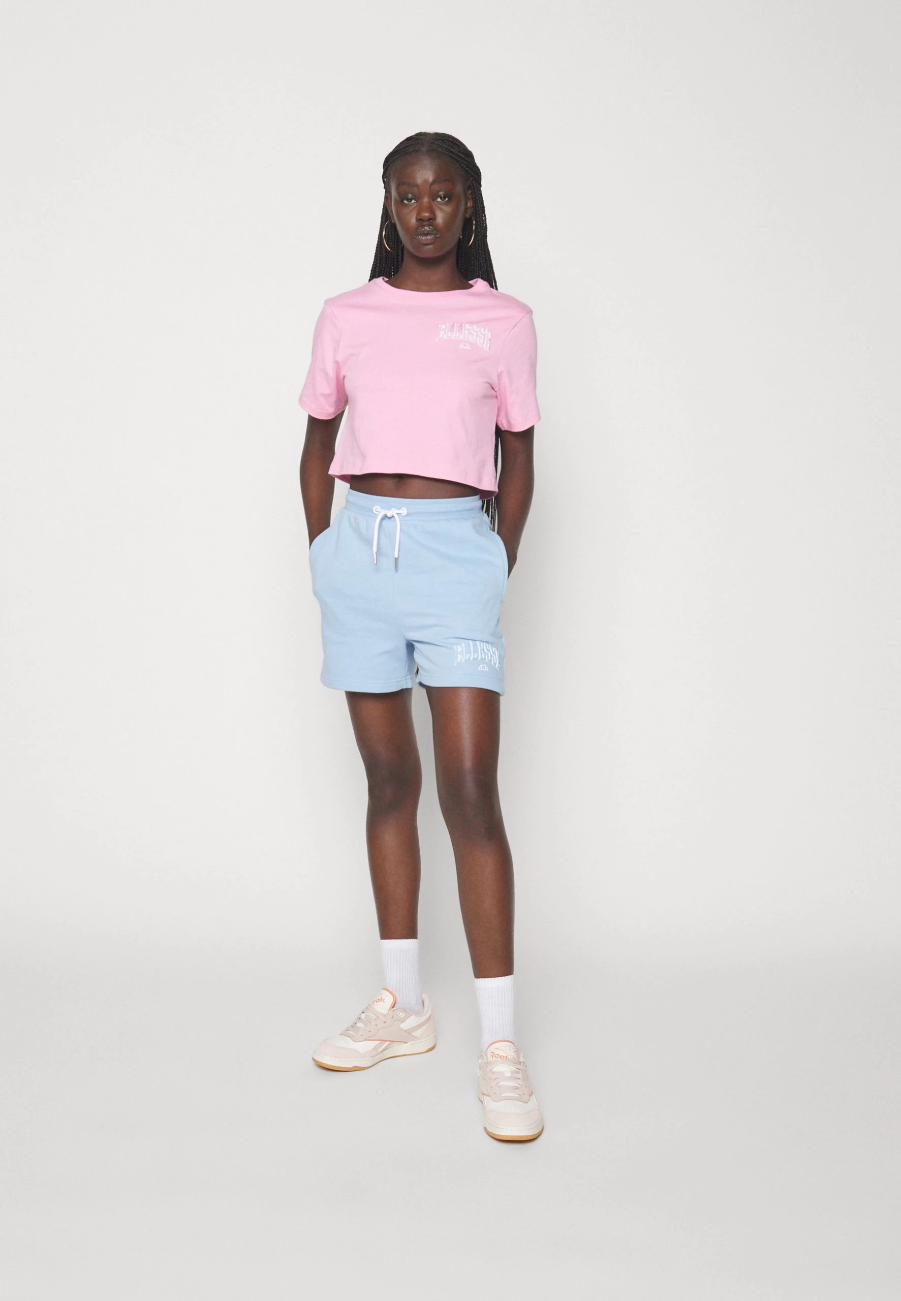 Ellesse Beneventi Crop - Print T-Shirt - Pink - Image 5