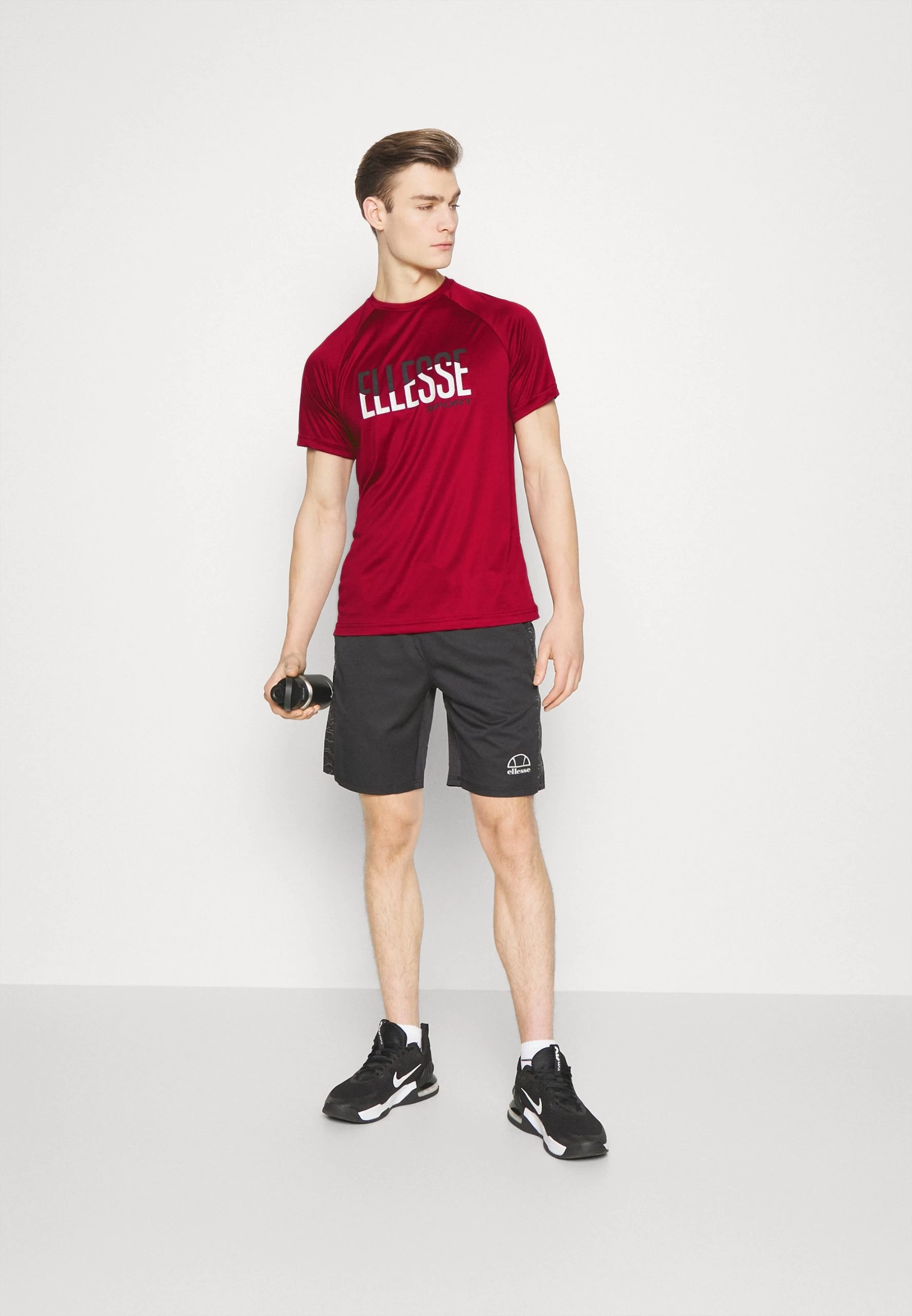 Ellesse Ondata Tee - Print T-Shirt - Burgundy - Image 2