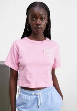 Ellesse Beneventi Crop - Print T-Shirt - Pink