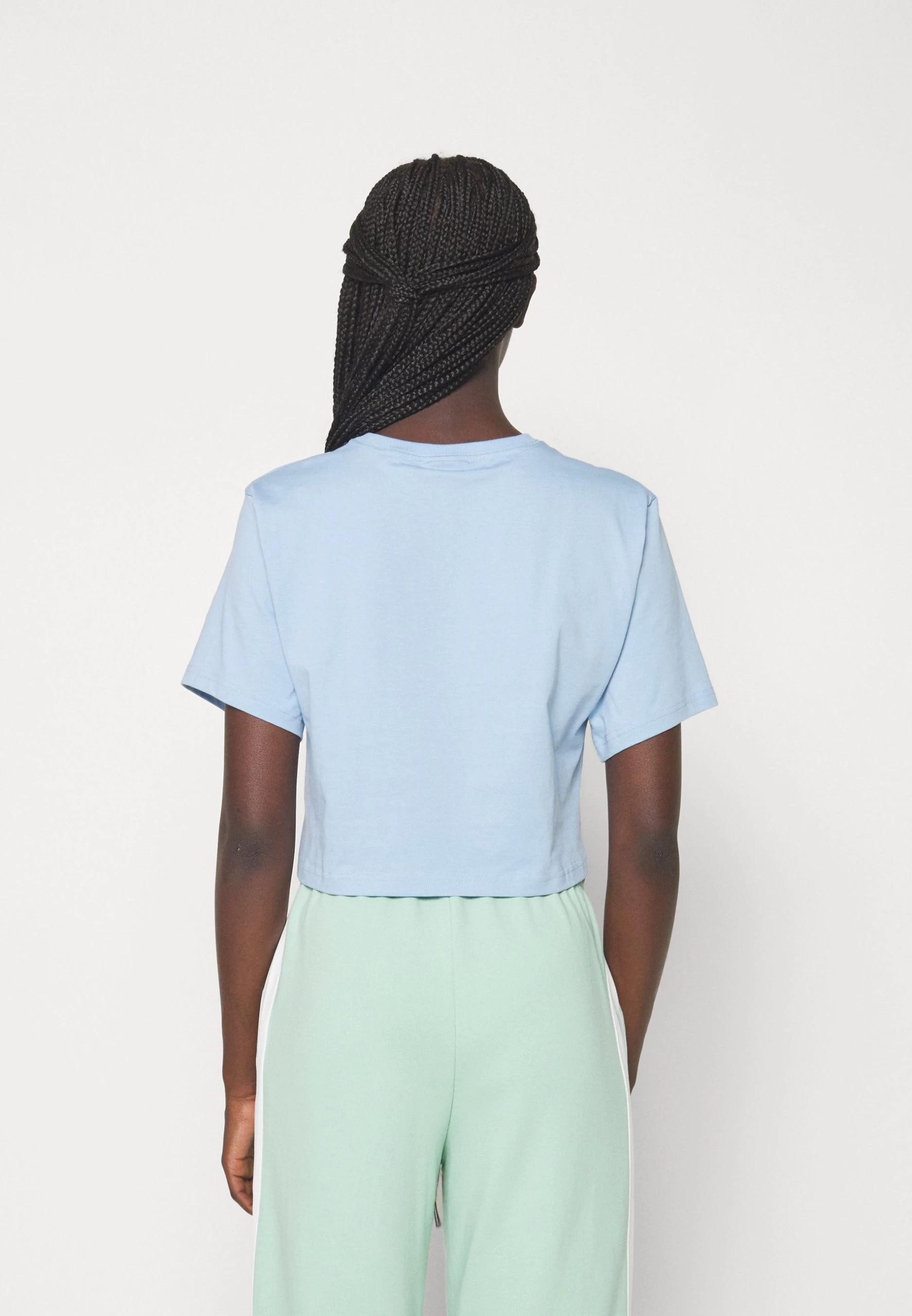 Ellesse Beneventi Crop - Print T-Shirt - Light Blue - Image 4