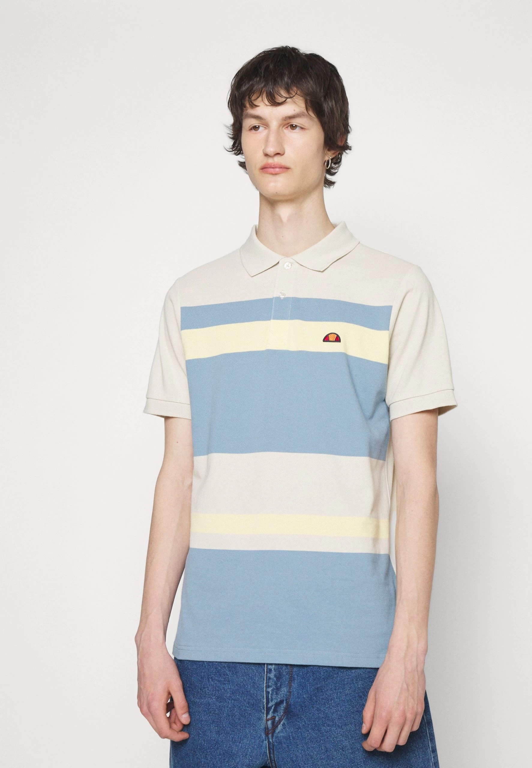 Ellesse Damia - Polo Shirt - Beige/Blue - Image 3