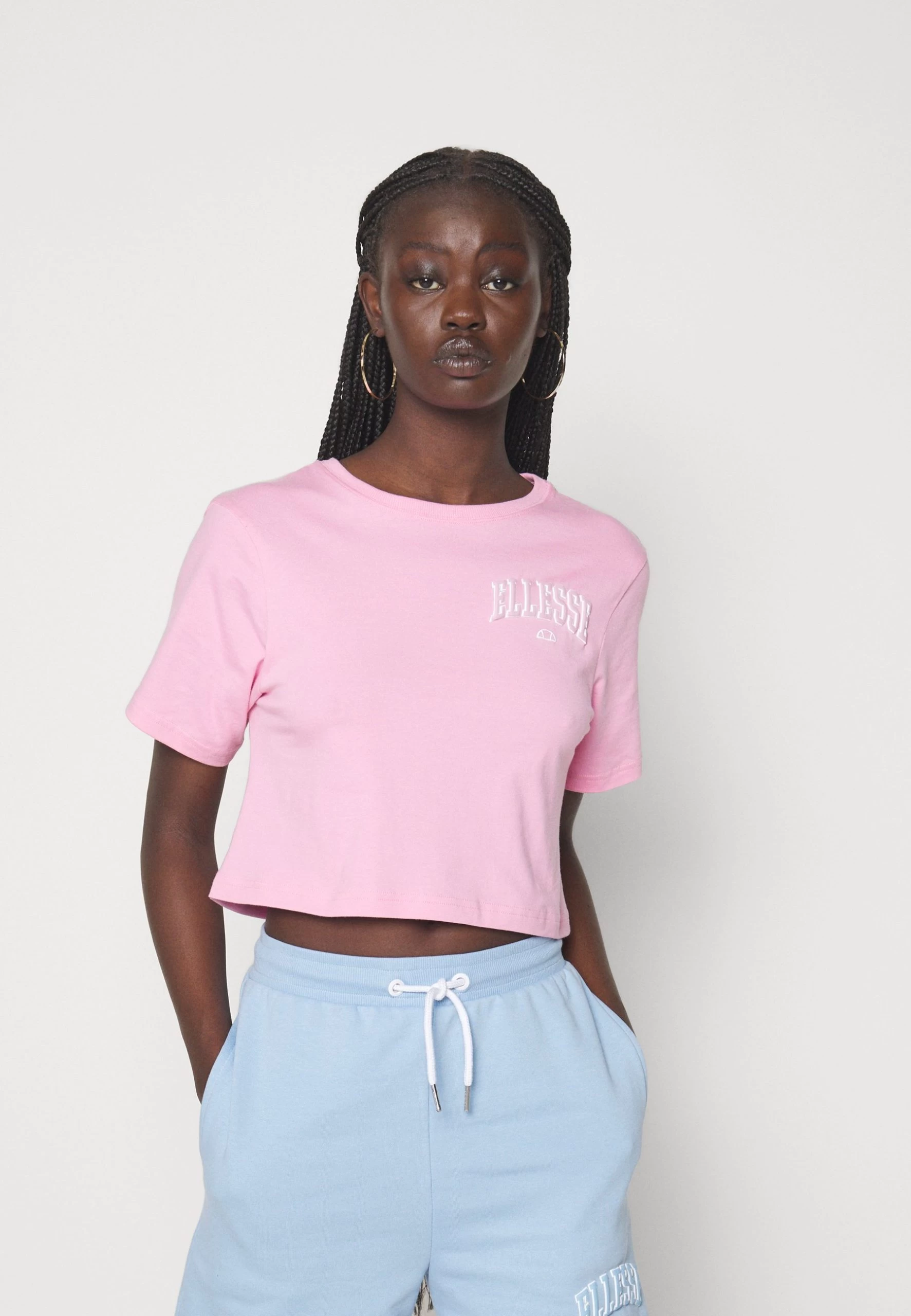 Ellesse Beneventi Crop - Print T-Shirt - Pink - Image 3